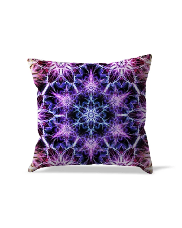 Sacred geometry cushion cover printed in full color on premium fabric.