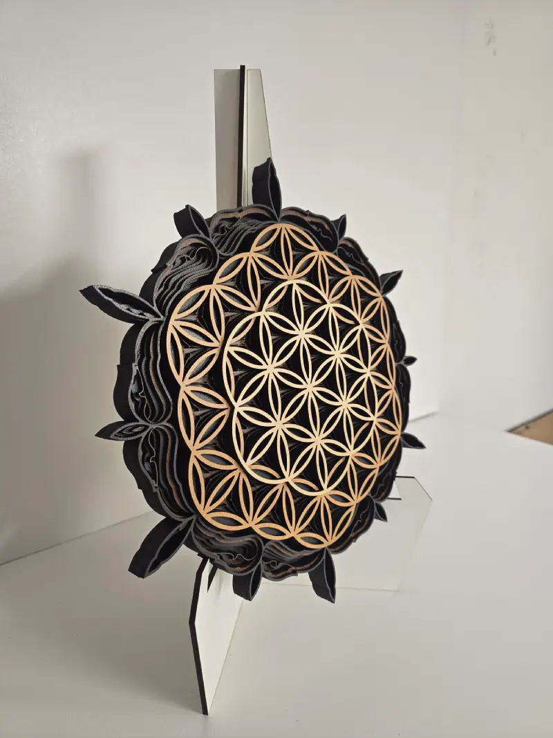 7 Layer Laser Cut Sacred Geometry Wall Art – NCLL2 - Image 2