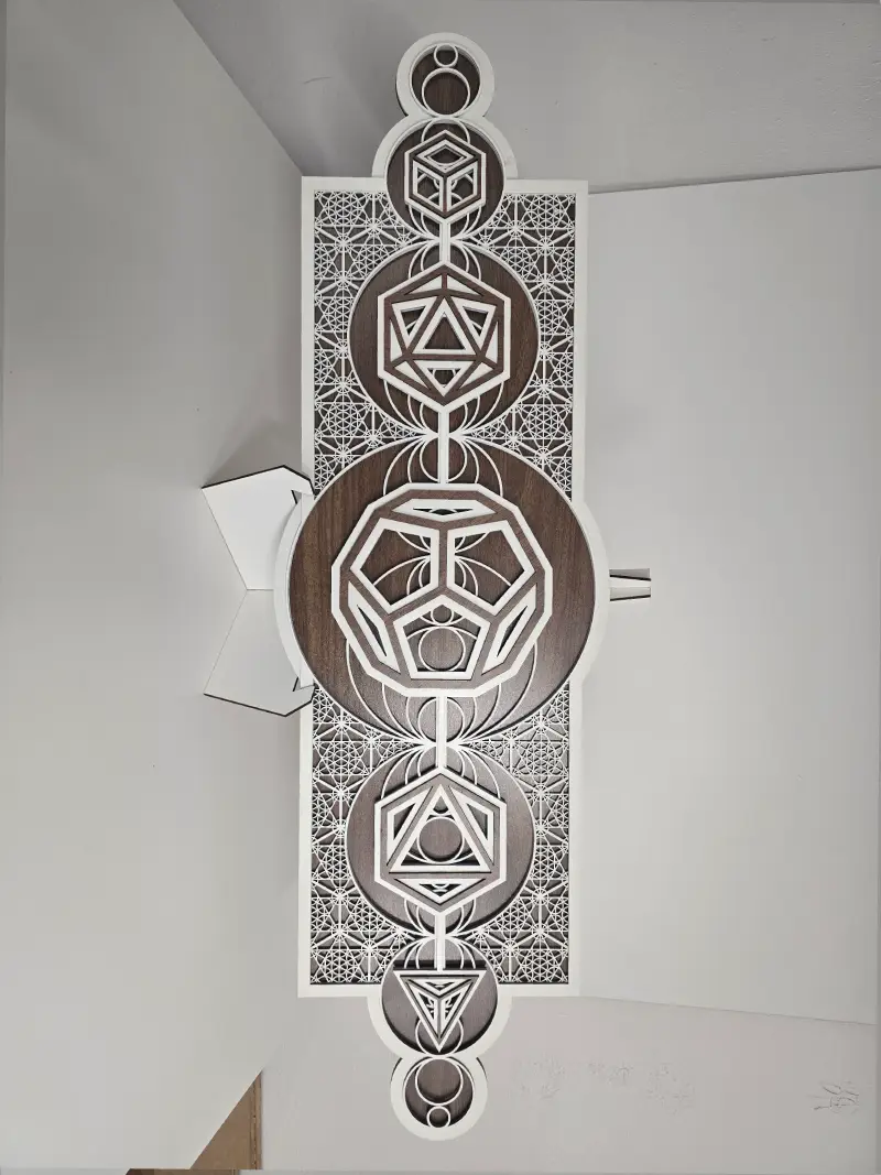 5 Layer Laser Cut Sacred Geometry Wall Art – NCLL10