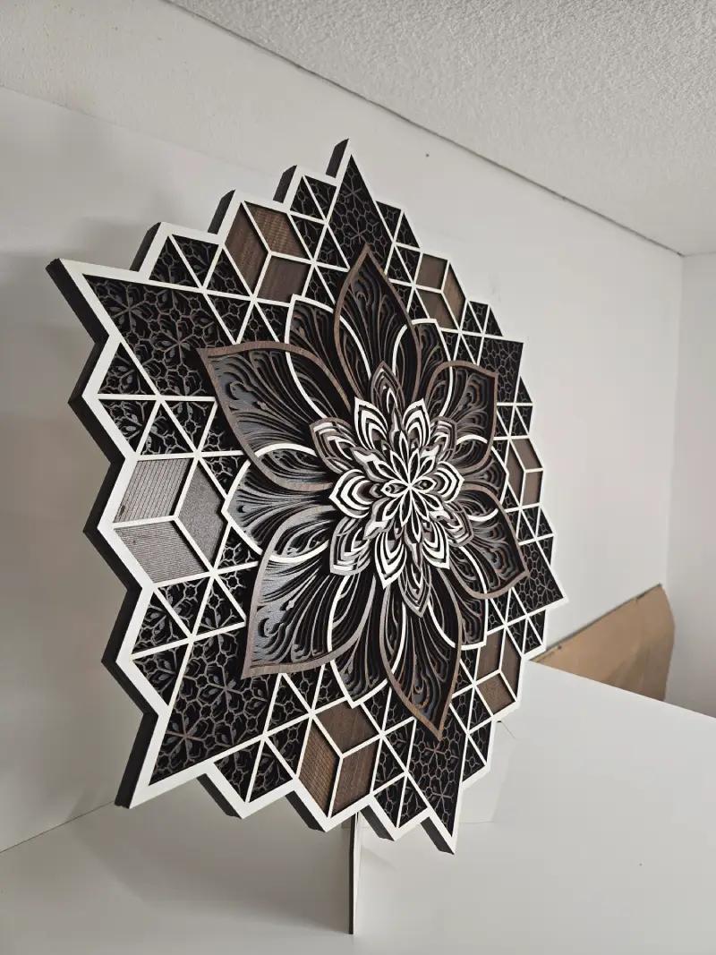9 Layer Laser Cut Sacred Geometry Wall Art – NCLL13 - Image 2
