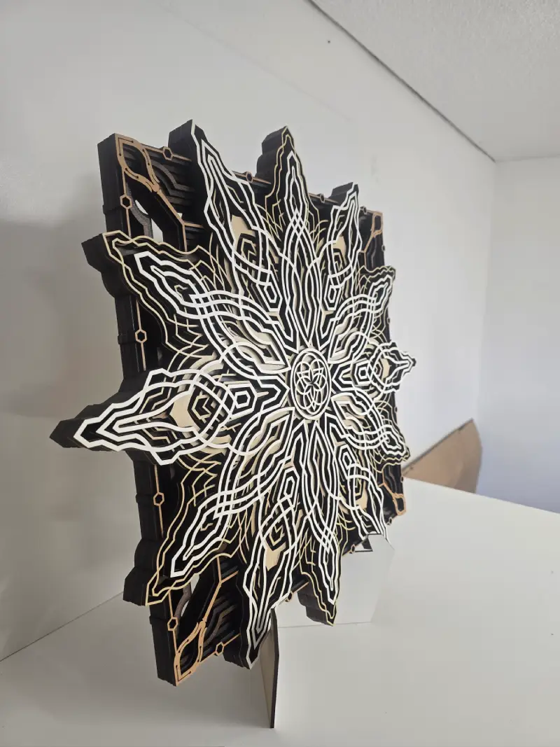 9 Layer Laser Cut Sacred Geometry Wall Art – NCLL18 - Image 2