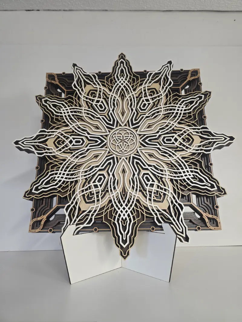 9 Layer Laser Cut Sacred Geometry Wall Art – NCLL18