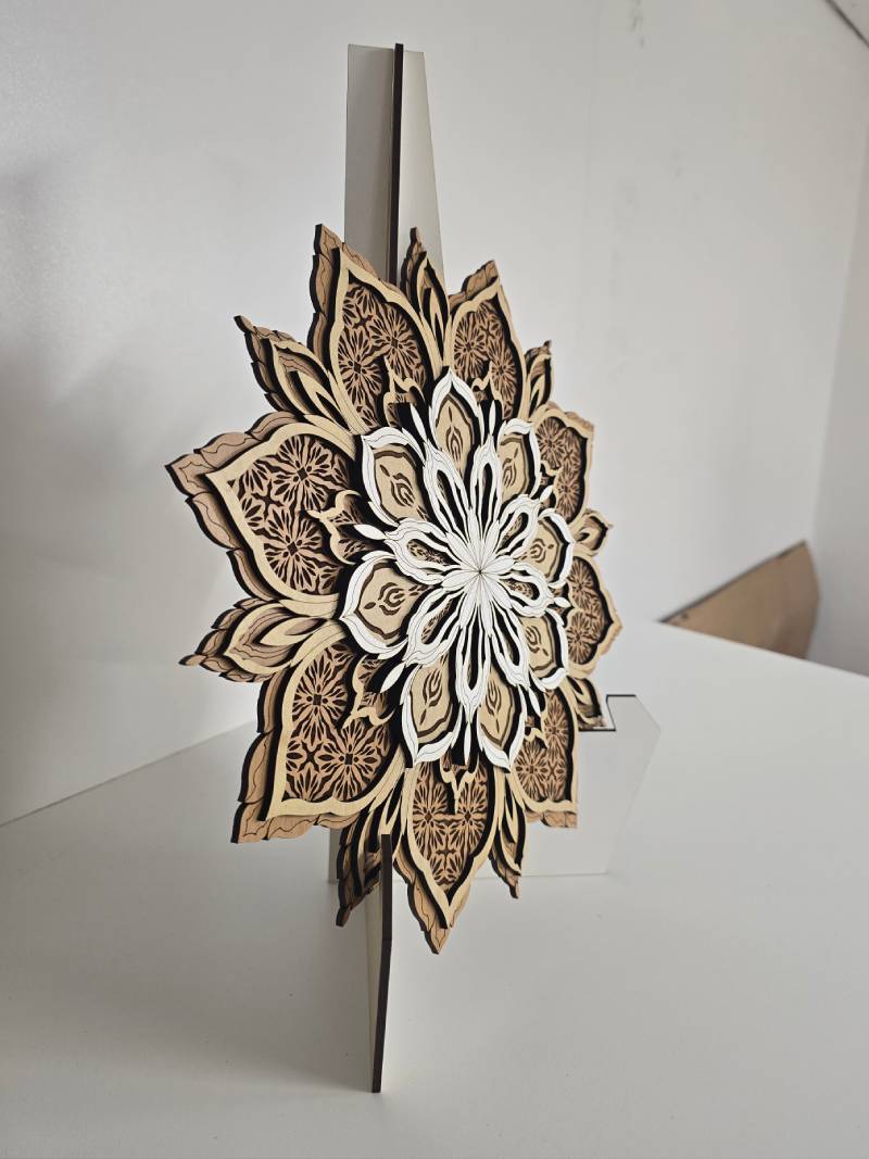 3 Layer Laser Cut Sacred Geometry Wall Art – NCLL7 - Image 2
