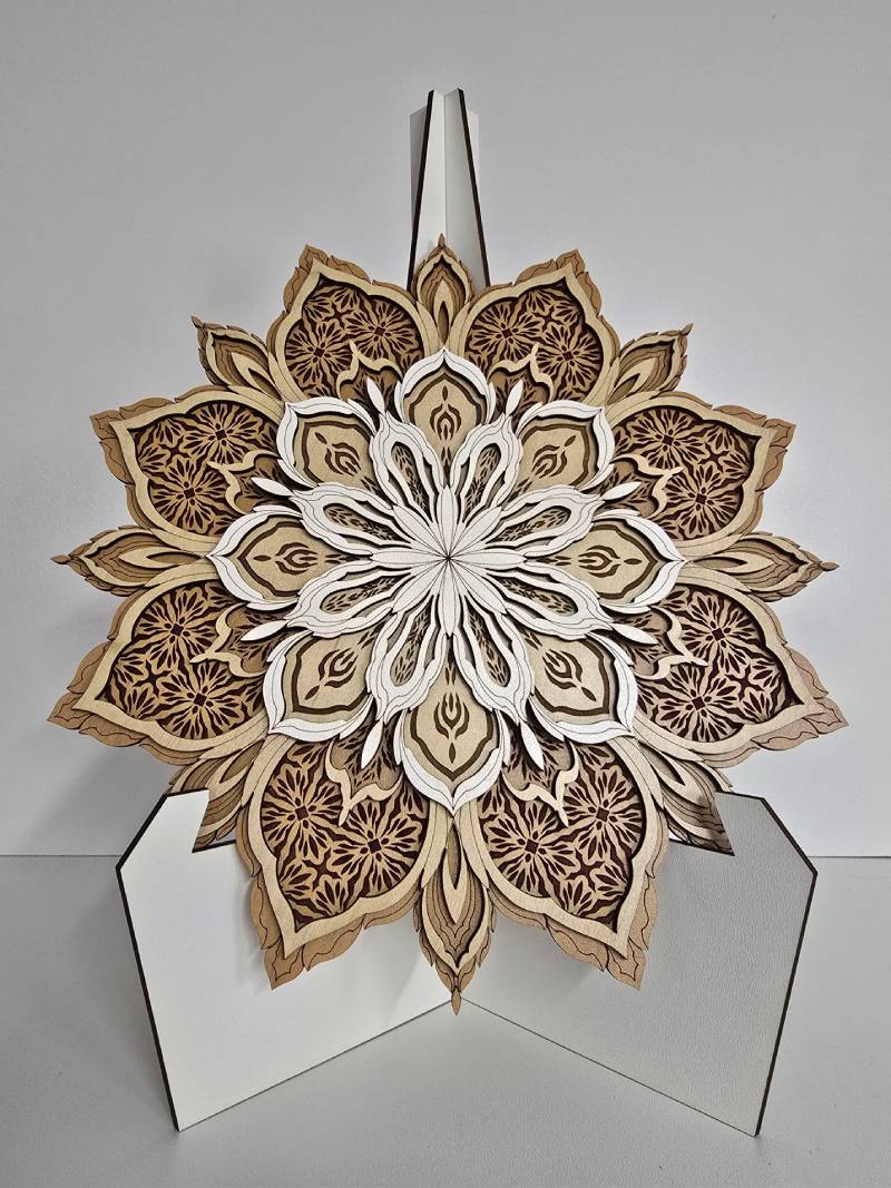 3 Layer Laser Cut Sacred Geometry Wall Art – NCLL7